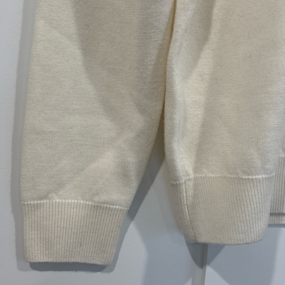 Suitsupply Sweater Mens Large Cream Merino Wool Lightweight Casual Workwear - Picture 4 of 9